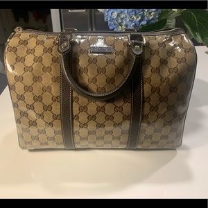 Authentic Gucci Crystal Boston Speedy 35